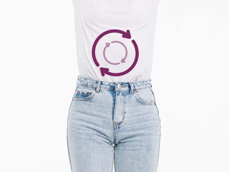 אשה רזה, בטן עם חילוף חומרים תקין