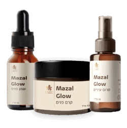 חבילת מוצרי פנים: קרם פנים, סרום עיניים ושמן פנים